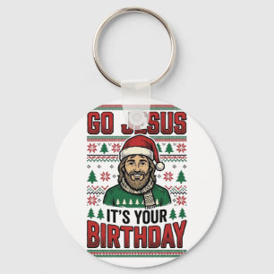 Go Jesus Christmas Birthday Vintage Shirt Key Ring
