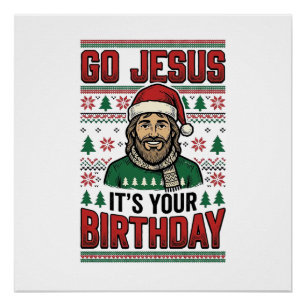 Go Jesus Christmas Birthday Vintage Shirt Poster