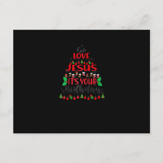 Go Jesus It's Your Birthday Christmas Tree ornamen Postcard