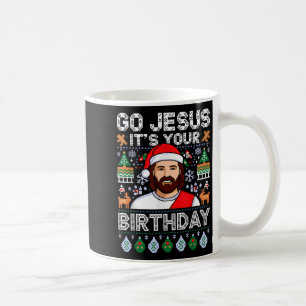 Go Jesus It's Your Birthday Funny Jesus Christmas Coffee Mug