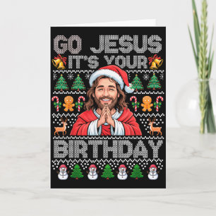 Go Jesus Its Your Birthday Happy Christmas Boy Gir Card