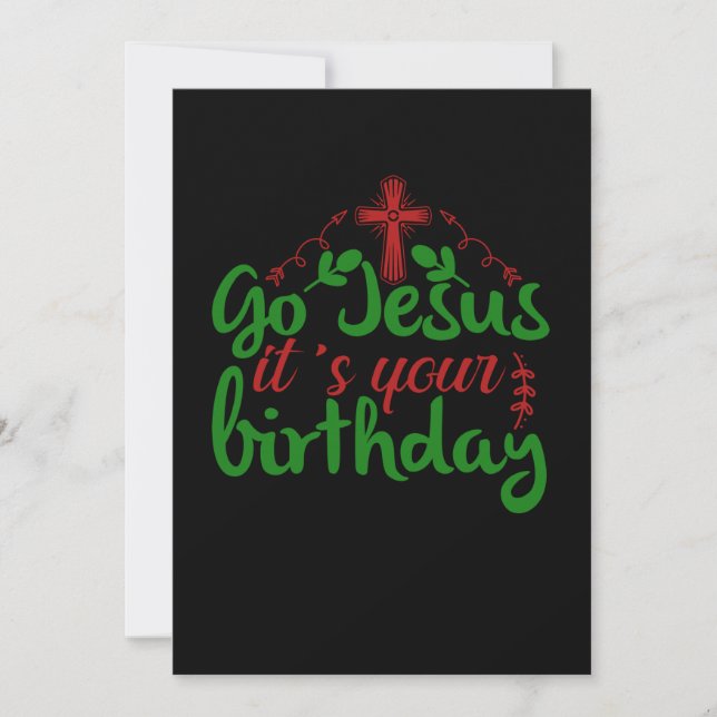 Go jesus It's Your Birthday Save The Date (Front)