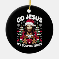 Go Jesus It's Your Birthday Ugly Christmas Sweater