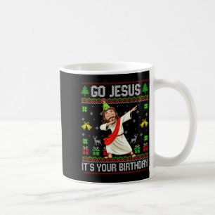 Go Jesus Its Your Birthday Ugly Christmas Sweater Coffee Mug