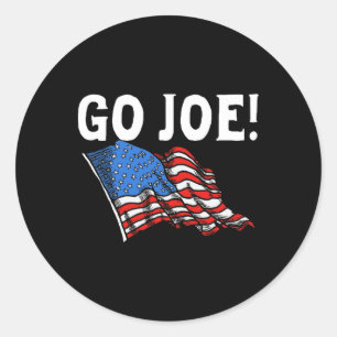 Go Joe! Vintage Joe Biden 2020 American Flag Retro Classic Round Sticker