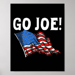 Go Joe! Vintage Joe Biden 2020 American Flag Retro Poster