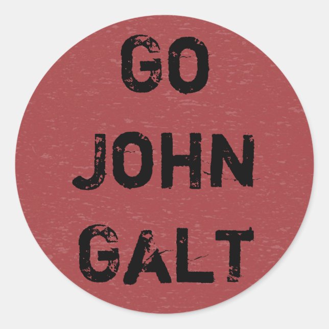 Go John Galt Classic Round Sticker (Front)