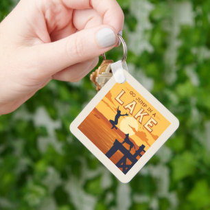 Go Jump In A Lake Key Ring