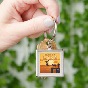 Go Jump In A Lake Key Ring