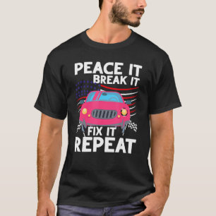 Go-Kart dad Race-it Break it Fix-Repeat car Racing T-Shirt