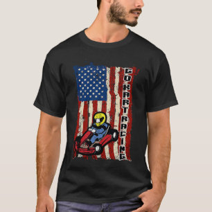 Go kart Gokart Racing Sports Funny Race Flag Cool  T-Shirt
