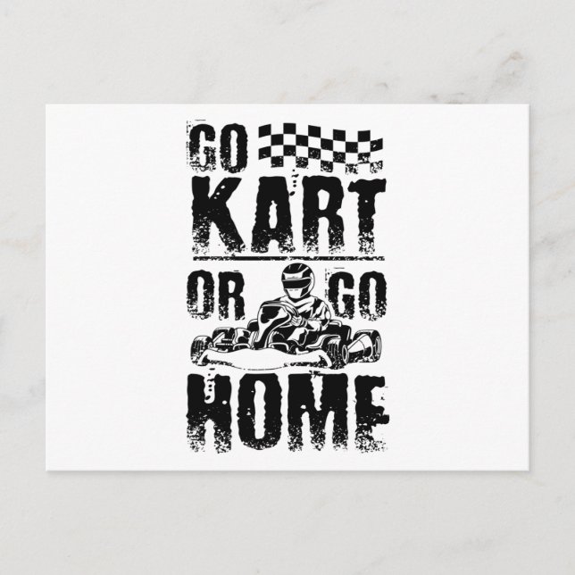 Go Kart Home Postcard (Front)