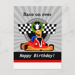 GO KART postcard design