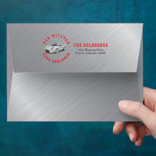 Go-Kart Race Car Racing Bar Mitzvah Envelope