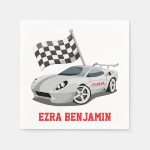 Go-Kart Race Car Racing Bar Mitzvah Napkin