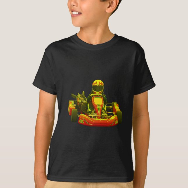 Go Kart Racer in Yellow T-Shirt (Front)