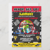 Go Kart Racing Car Boy / Girl Photo Birthday Party
