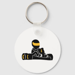 Go Kart racing Key Ring