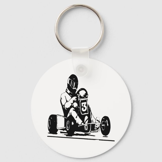 Go Kart Racing Key Ring (Front)
