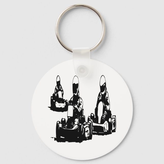 Go Kart Racing Key Ring (Front)