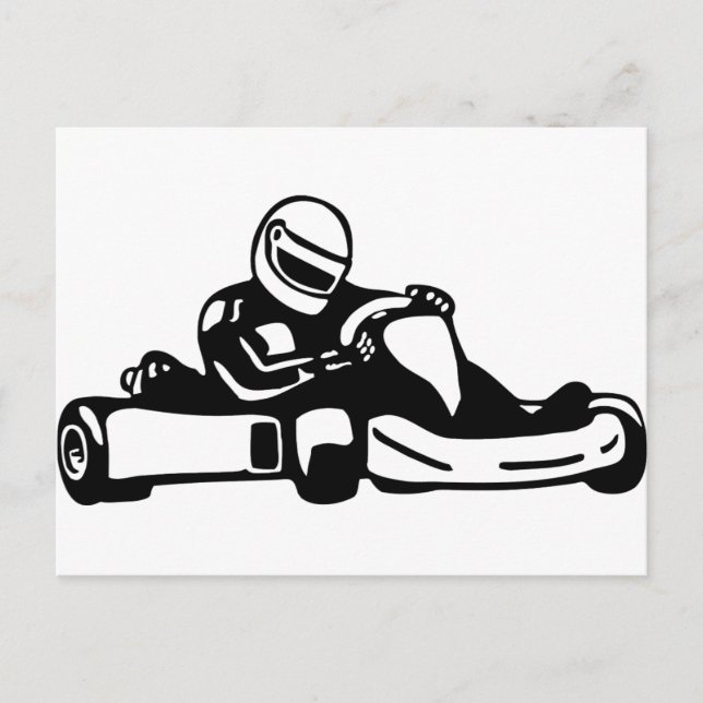 Go Kart Racing Postcard (Front)
