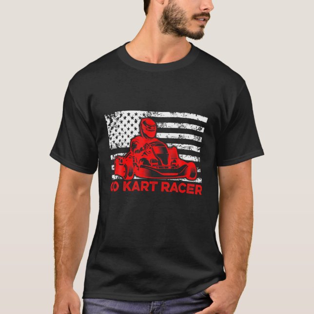 Go Kart Racing Race Karting Go-Cart Racer T-Shirt (Front)