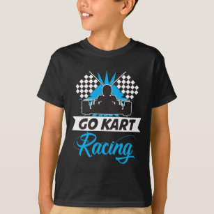Go Kart Racing Silhouette Flag Goal Winner T-Shirt