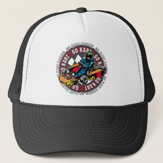 Go Kart Racing Trucker Hat (Front)