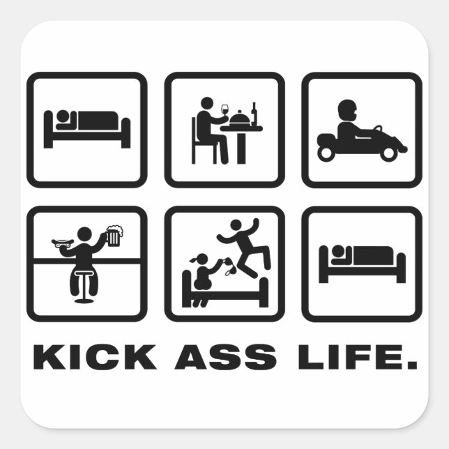 Go-Kart Square Sticker (Front)
