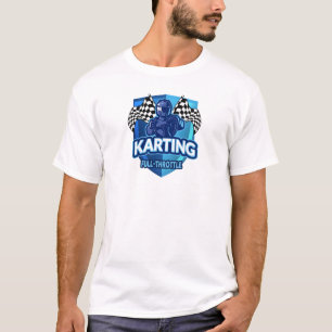 Go Karting Shirt. Racing Tee, Chequered Flag Shirt