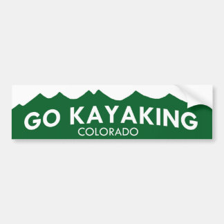 Go Kayaking Colorado Bumper Sticker