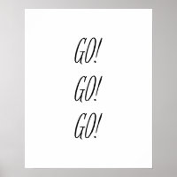 Go kids sports simple black and white type