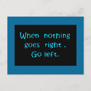Go Left Postcard