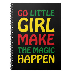 Go Little Girl Make It Happen Notebook