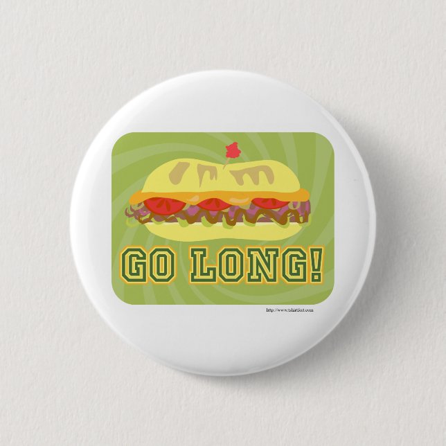 Go Long 6 Cm Round Badge (Front)