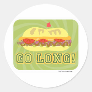 Go Long Classic Round Sticker