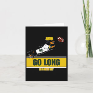 Go Long In Green Bay Funny Dachshund Football Card