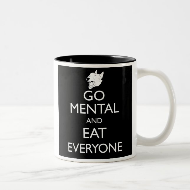 Go Mental Bull Terrier Mug (Right)