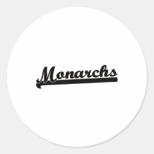 Go Monarchs Soccer Softll Sell Sketll Tll Cheer Classic Round Sticker