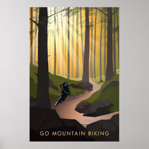 Go Mountain Biking Travel Poster