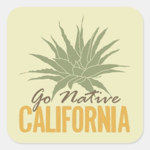 Go Native California Square Sticker