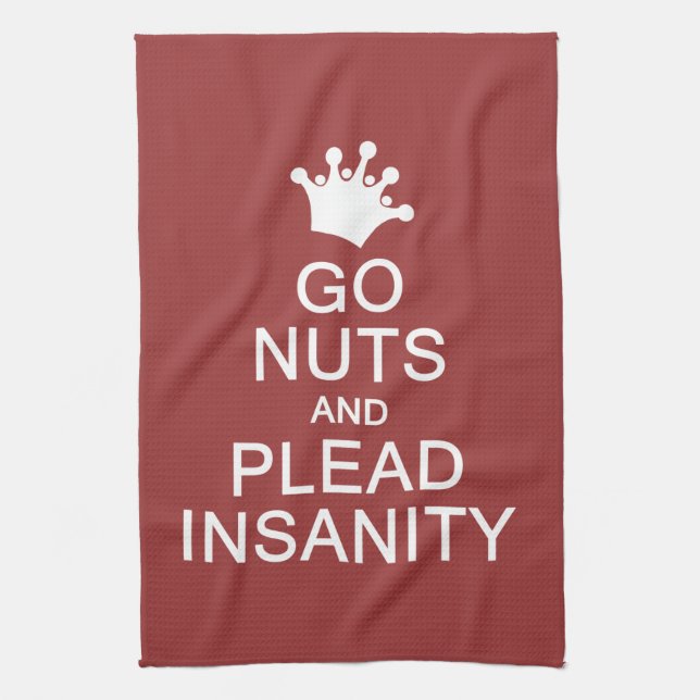 GO NUTS custom colour kitchen towel (Vertical)
