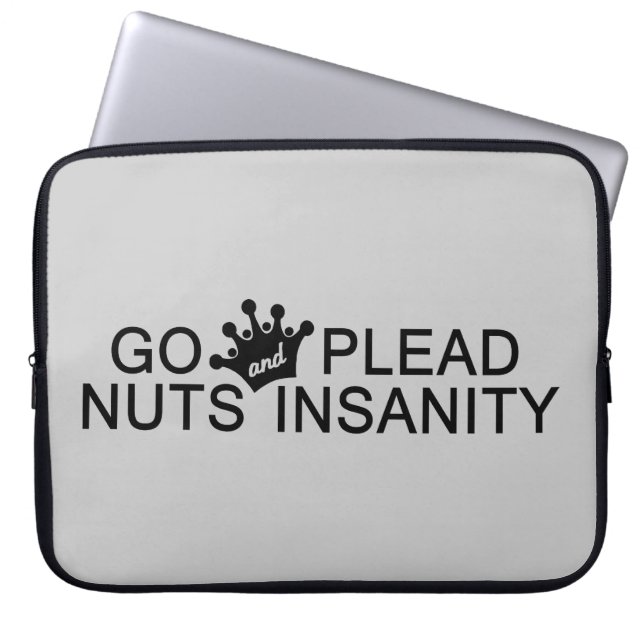 GO NUTS custom colour laptop sleeve (Front)