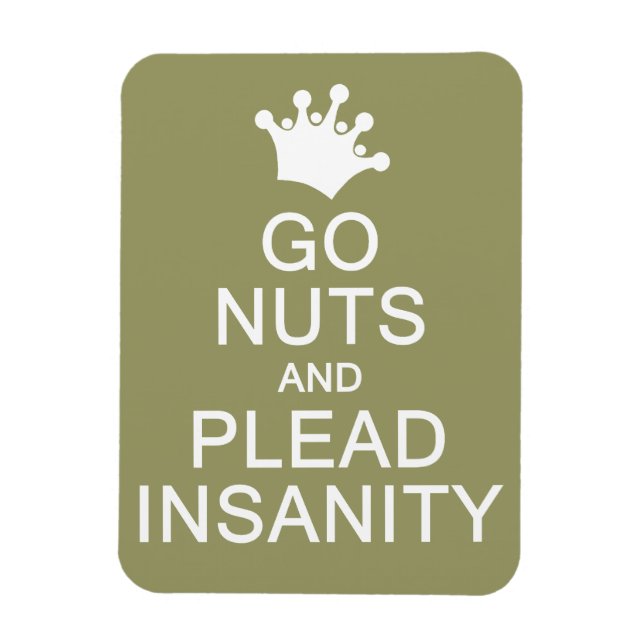 GO NUTS custom colour magnet (Vertical)