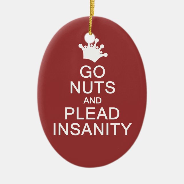 GO NUTS custom colour ornament (Front)