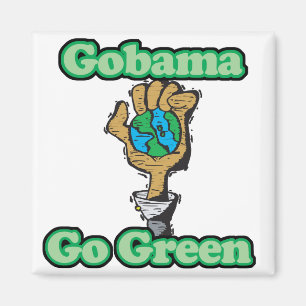 Go Obama Go Green Magnet