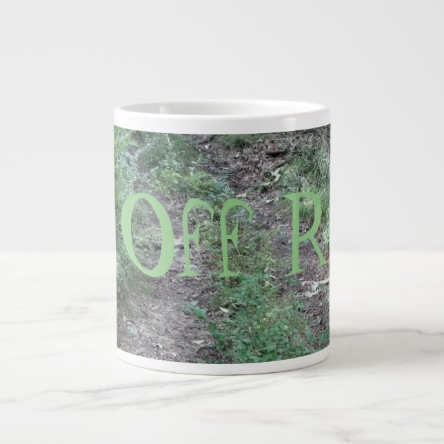 Go Off Road Trail Riding on a Large Coffee Mug (Front)