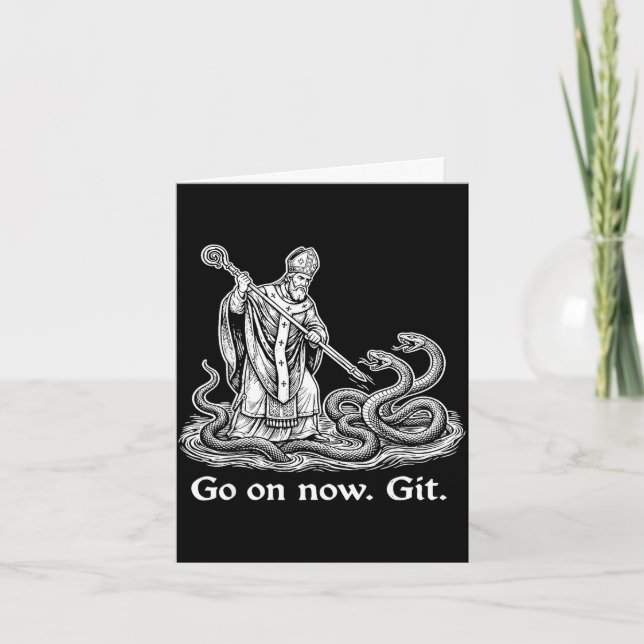 Go on git funny saint patrick irish st patrick day card (Front)