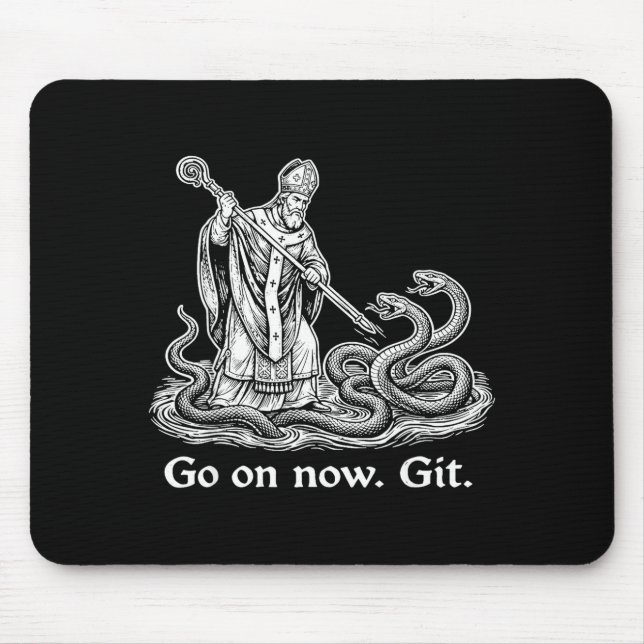 Go on git funny saint patrick irish st patrick day mouse pad (Front)
