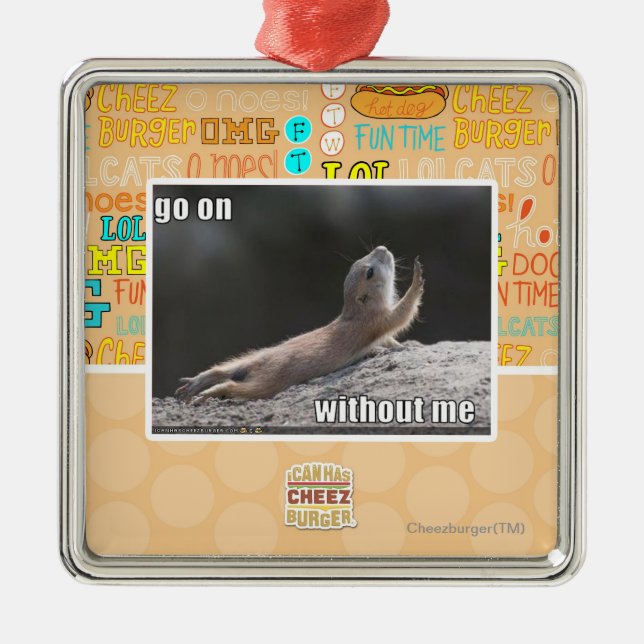 Go on withouth me metal tree decoration (Front)